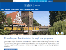 Tablet Screenshot of law.creighton.edu