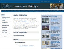 Tablet Screenshot of biology.creighton.edu