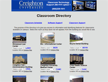 Tablet Screenshot of classroomdirectory.creighton.edu