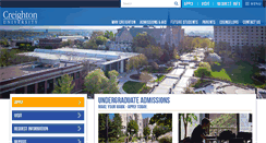 Desktop Screenshot of admissions.creighton.edu