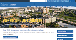 Desktop Screenshot of business.creighton.edu