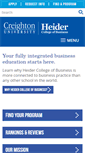 Mobile Screenshot of business.creighton.edu