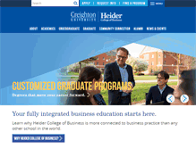 Tablet Screenshot of business.creighton.edu